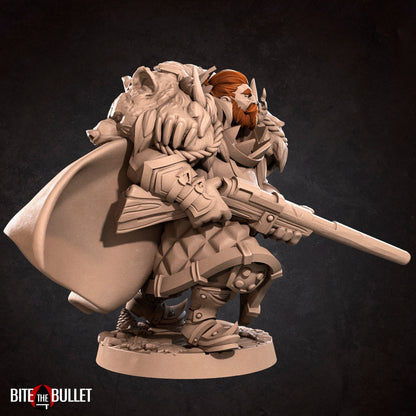 Human Hunter, Alex | TABLETOP SCALE | D&D TTRPG Miniature | Bite the Bullet