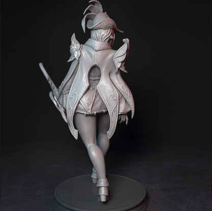 Elf Bard | Tabletop and Display Scale | TTRPG D&D Miniature | Custom Miniatures/Dungeon Pin Ups | Unpainted, Unplated Resin 8k