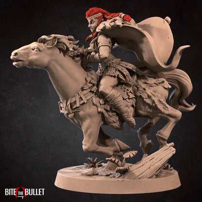 Amazon Queen, Anira (Mounted Version) | D&D TTRPG Miniature | Bite the Bullet
