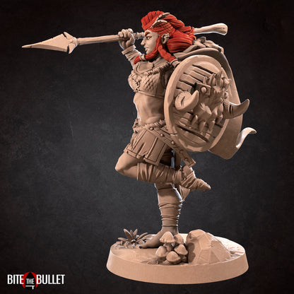 Amazon Queen, Anira (Running Version) | D&D TTRPG Miniature | Bite the Bullet