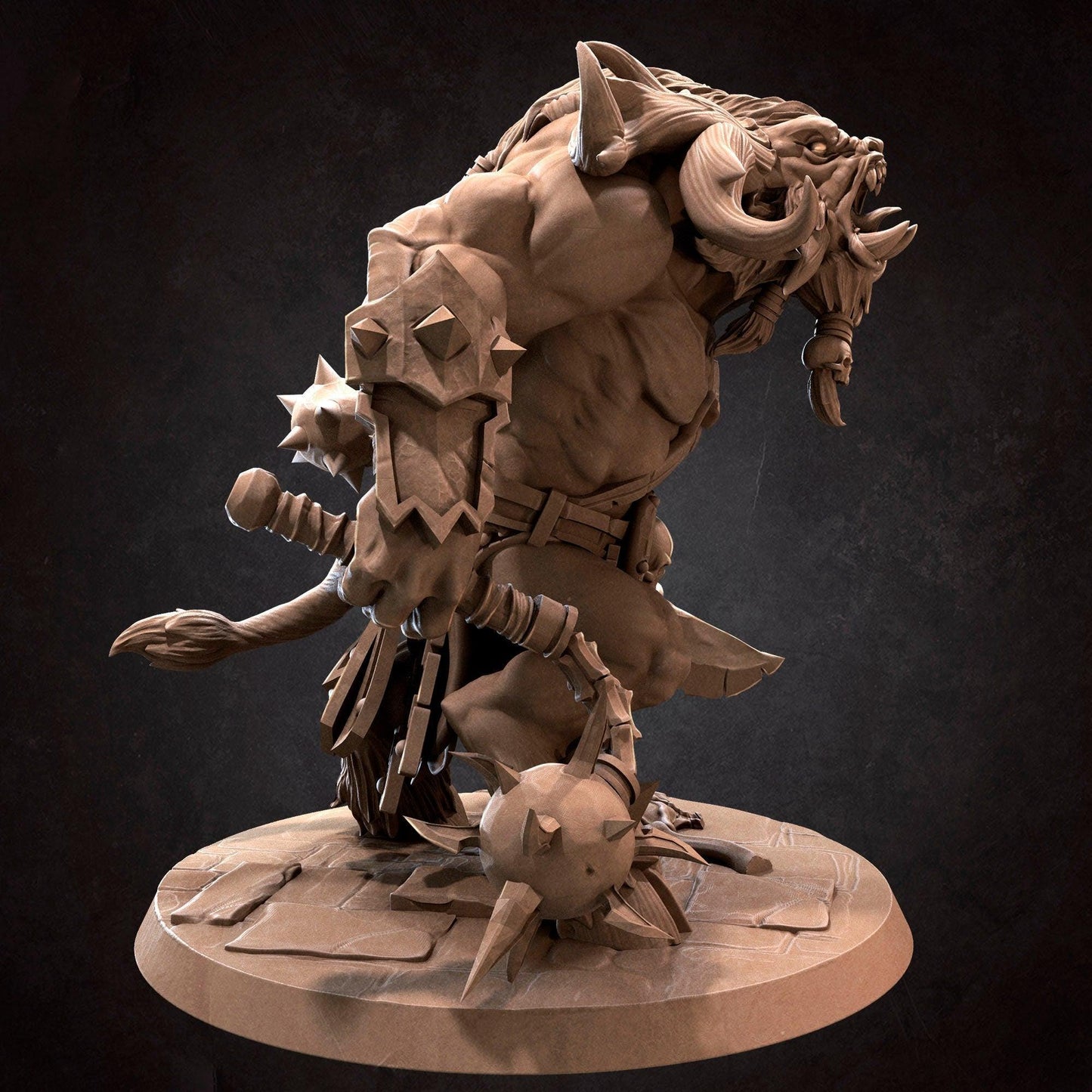 Barath, Minotaur | TABLETOP SCALE | D&D TTRPG Miniature | Bite the Bullet