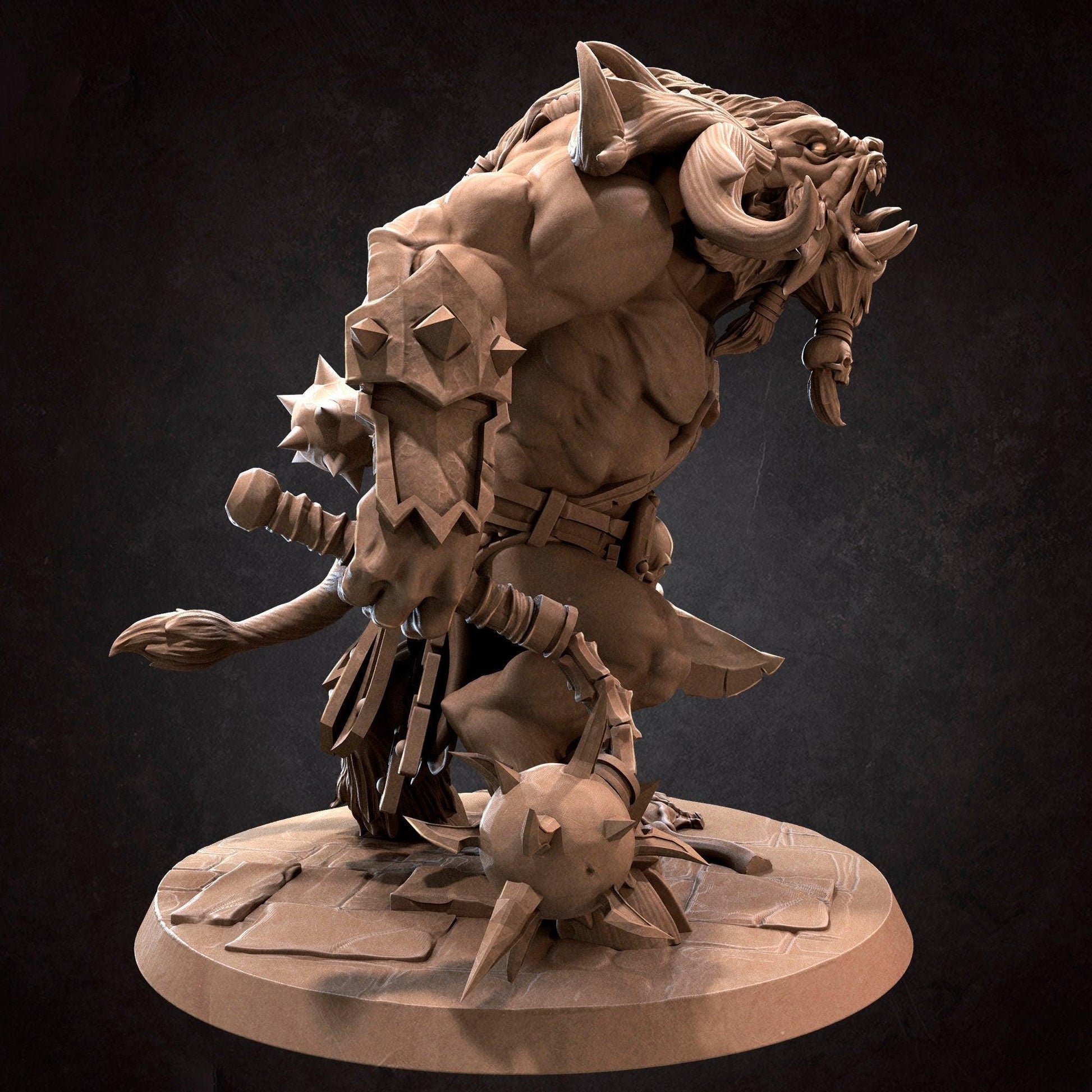 Barath, Minotaur | TABLETOP SCALE | D&D TTRPG Miniature | Bite the Bullet
