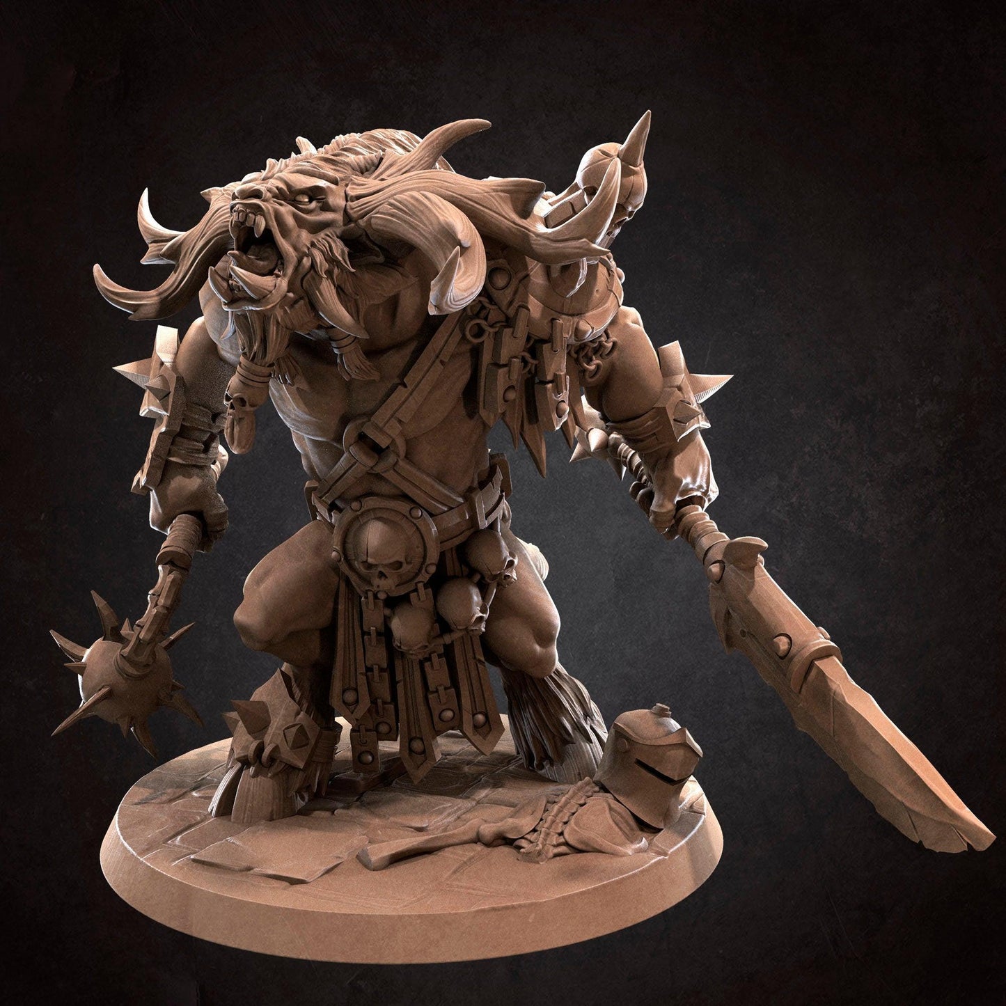 Barath, Minotaur | TABLETOP SCALE | D&D TTRPG Miniature | Bite the Bullet