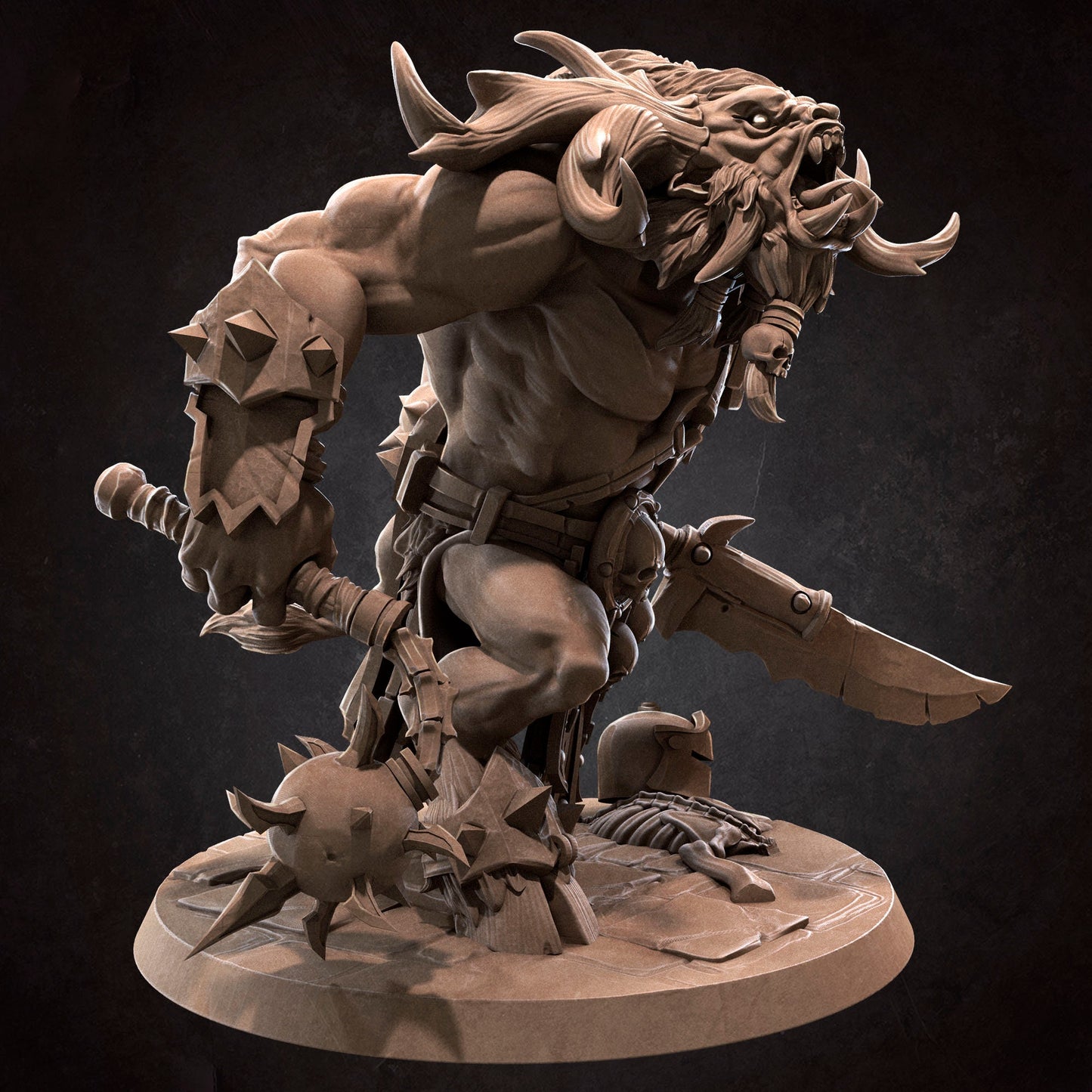 Barath, Minotaur | TABLETOP SCALE | D&D TTRPG Miniature | Bite the Bullet