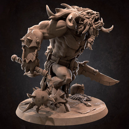 Barath, Minotaur | TABLETOP SCALE | D&D TTRPG Miniature | Bite the Bullet