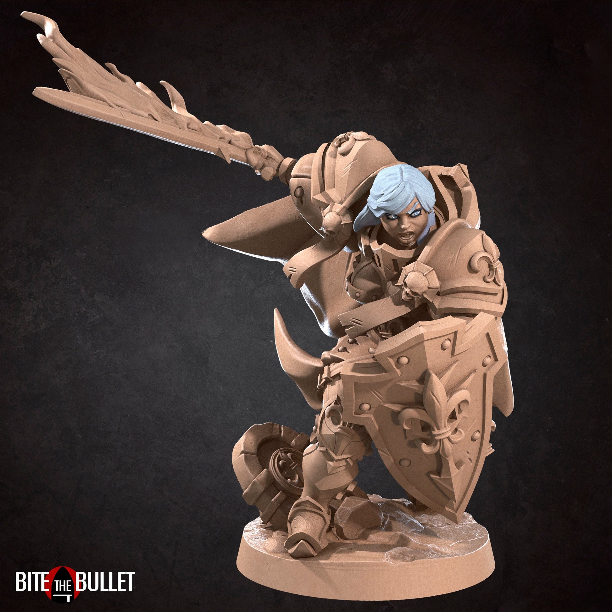 Battle Sisters Crusader | D&D TTRPG Miniature | Bite the Bullet