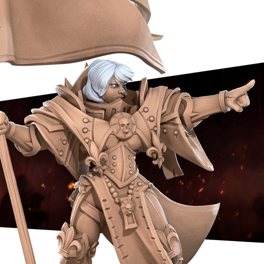 Battle Sisters Squad Leader | D&D TTRPG Miniature | Bite the Bullet