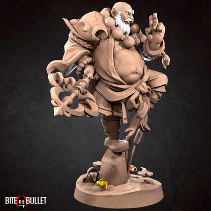 Human Monk, Bob Salot | TABLETOP SCALE | D&D TTRPG Miniature | Bite the Bullet | Unpainted, Unplated Resin 8k