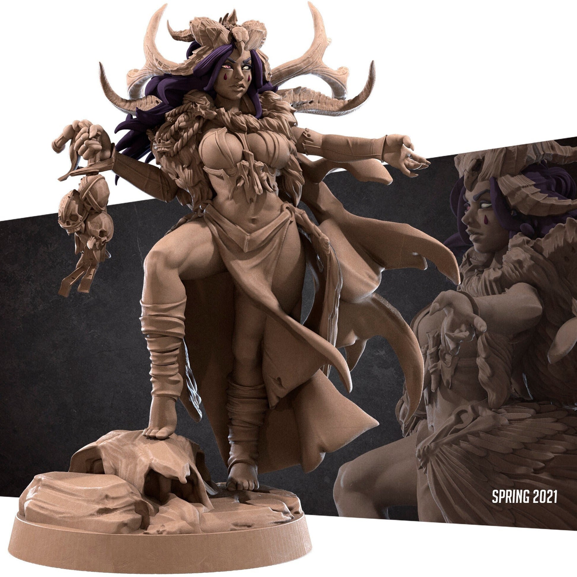 Circe, Female Sorceress Enchantress Goddess of Magic, Druid Warlock | TABLETOP SCALE | D&D TTRPG Miniature | Bite the Bullet