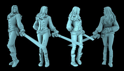 Aasimar Warlock | D&D TTRPG Miniature | DnD Is A Woman | NO BASE