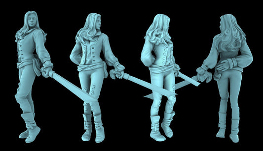 Aasimar Warlock | D&D TTRPG Miniature | DnD Is A Woman | NO BASE