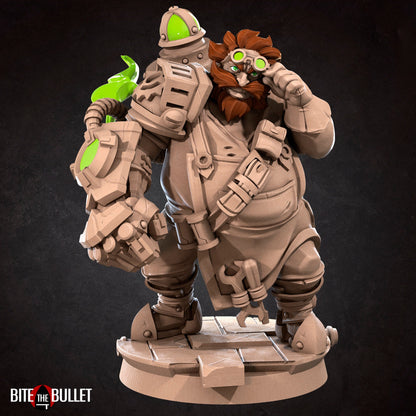 Dr. TNT, Artificer | Tabletop Scale | DnD TTRPG Miniature | Bite the Bullet