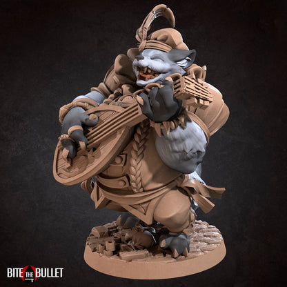 Foxfolk Bard | TABLETOP SCALE | D&D TTRPG Miniature | Bite the Bullet | Unpainted, Unplated Resin 8k