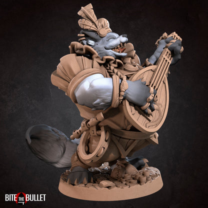 Foxfolk Bard | TABLETOP SCALE | D&D TTRPG Miniature | Bite the Bullet | Unpainted, Unplated Resin 8k