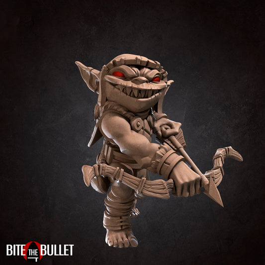 Goblin Archer | TABLETOP SCALE | D&D TTRPG Miniature | Bite the Bullet