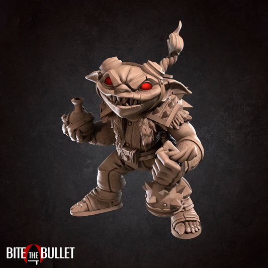 Goblin Artificer | TABLETOP SCALE | D&D TTRPG Miniature | Bite the Bullet