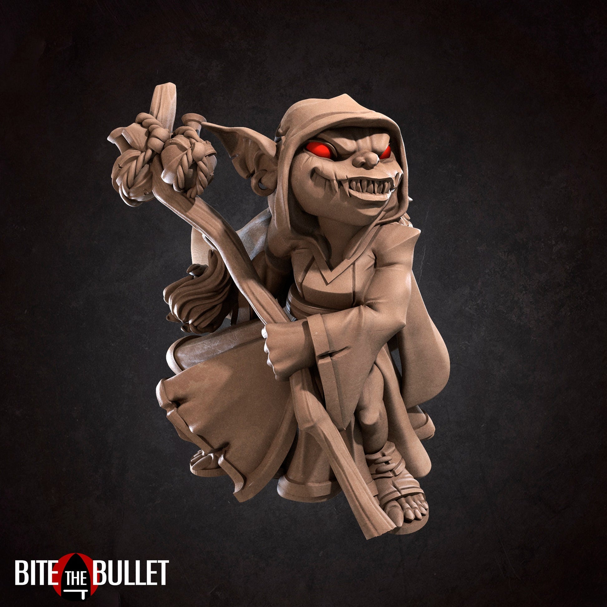 Goblin Wizard | TABLETOP SCALE | D&D TTRPG Miniature | Bite the Bullet
