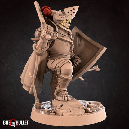 Halfling Paladin | TABLETOP SCALE | D&D TTRPG Miniature | Bite the Bullet | Unpainted, Unplated Resin 8k