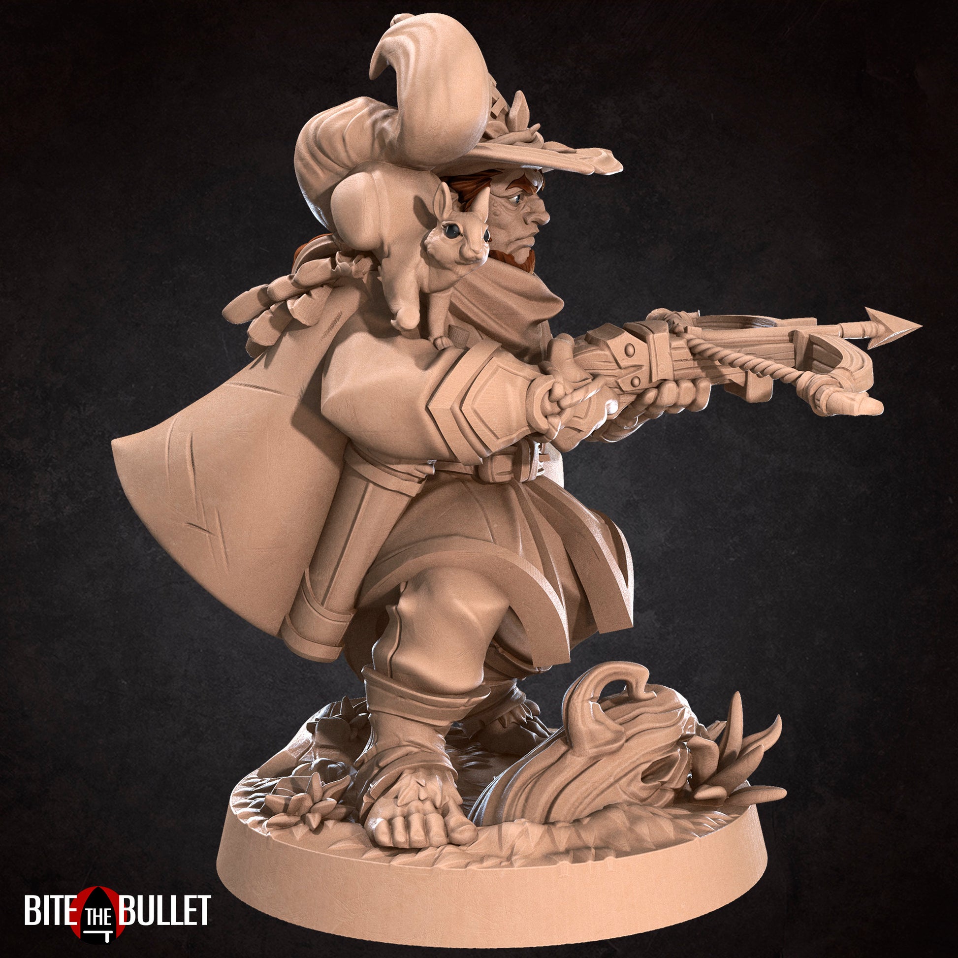 Halfling Ranger | TABLETOP SCALE | D&D TTRPG Miniature | Bite the Bullet | Unpainted, Unplated Resin 8k
