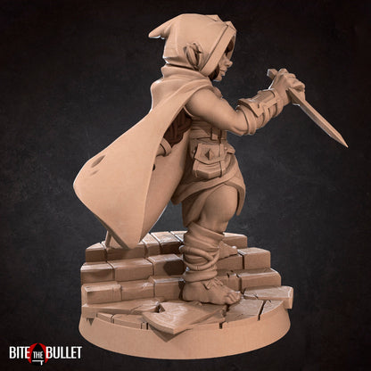 Halfing Rogue | D&D TTRPG Miniature | Bite the Bullet