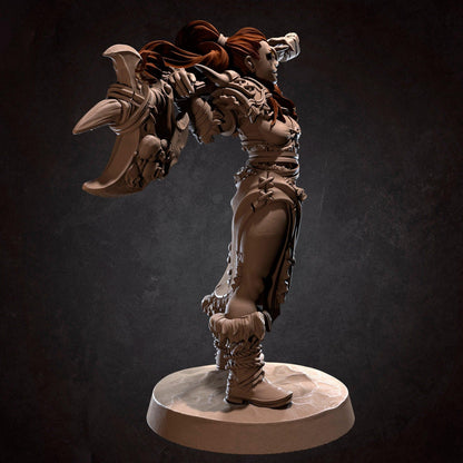 Irya Barbarian | TABLETOP SCALE | TTRPG Miniature | Bite the Bullet