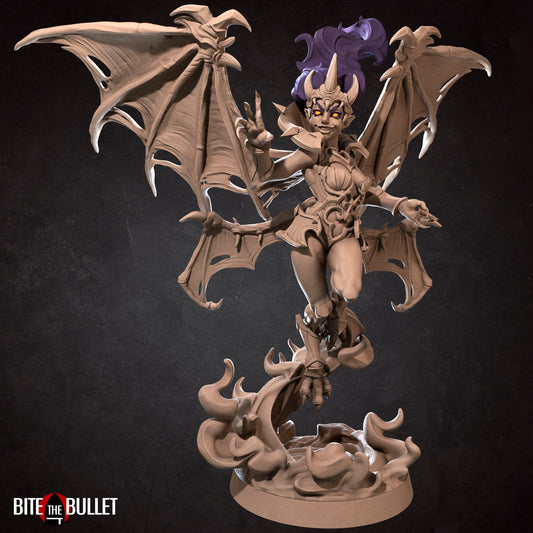 Jezebeth, Vampire Queen | TABLETOP SCALE | D&D TTRPG Miniature | Bite the Bullet | Unpainted, Unplated Resin 8k