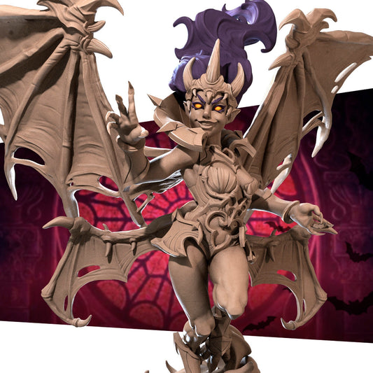 Jezebeth, Vampire Queen | TABLETOP SCALE | D&D TTRPG Miniature | Bite the Bullet | Unpainted, Unplated Resin 8k