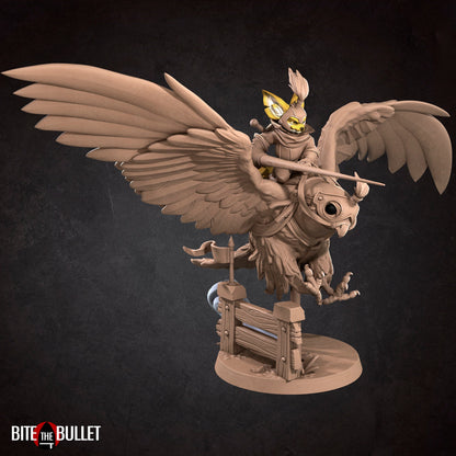 Kennet, Foxfolk Knight Falconer | TABLETOP SCALE | D&D TTRPG Miniature | Bite the Bullet | Unpainted, Unplated Resin 8k
