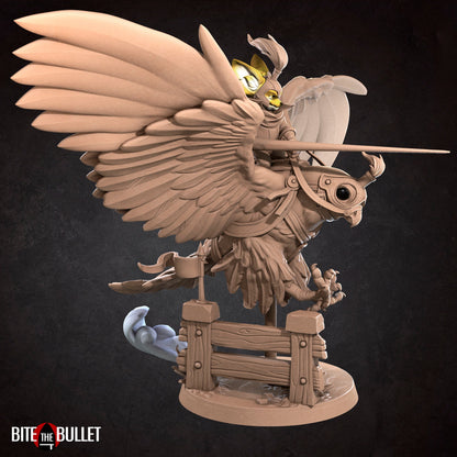 Kennet, Foxfolk Knight Falconer | TABLETOP SCALE | D&D TTRPG Miniature | Bite the Bullet | Unpainted, Unplated Resin 8k