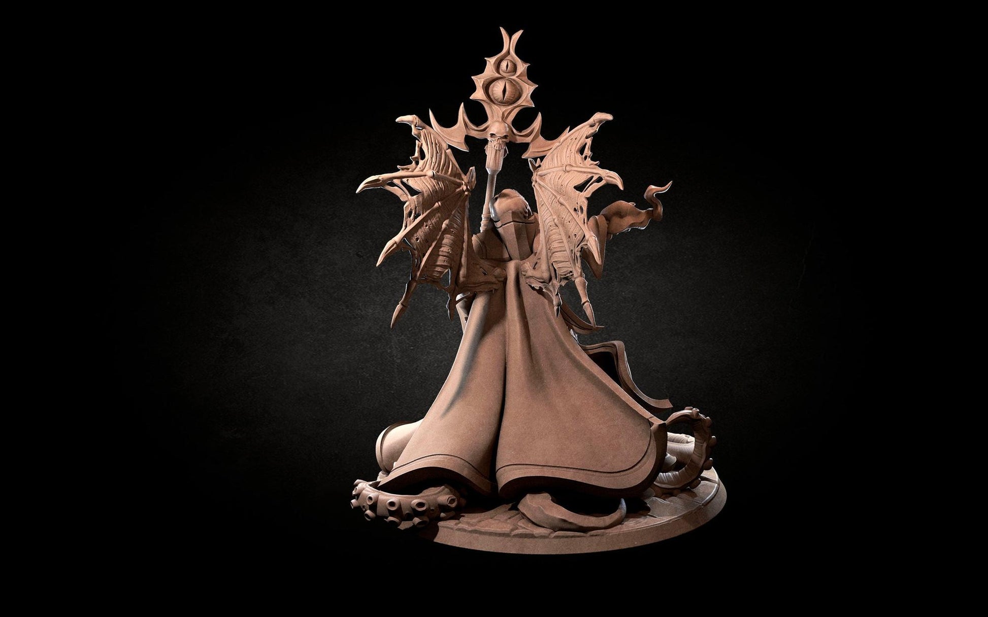 Kerioth, Cultist Leader Corrupted | TABLETOP SCALE | D&D TTRPG Miniature | Bite the Bullet | Unpainted, Unplated Resin 8k