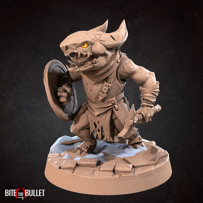 Kobold Warrior | TABLETOP SCALE | D&D TTRPG Miniature | Bite the Bullet