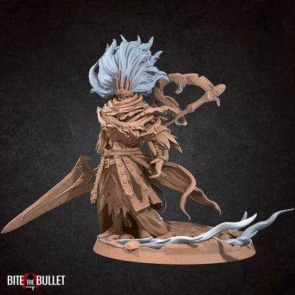 Bullet Dark Souls, Lord of the Storm | TABLETOP SCALE | D&D TTRPG Miniature | Bite the Bullet | Unpainted, Unplated Resin 8k