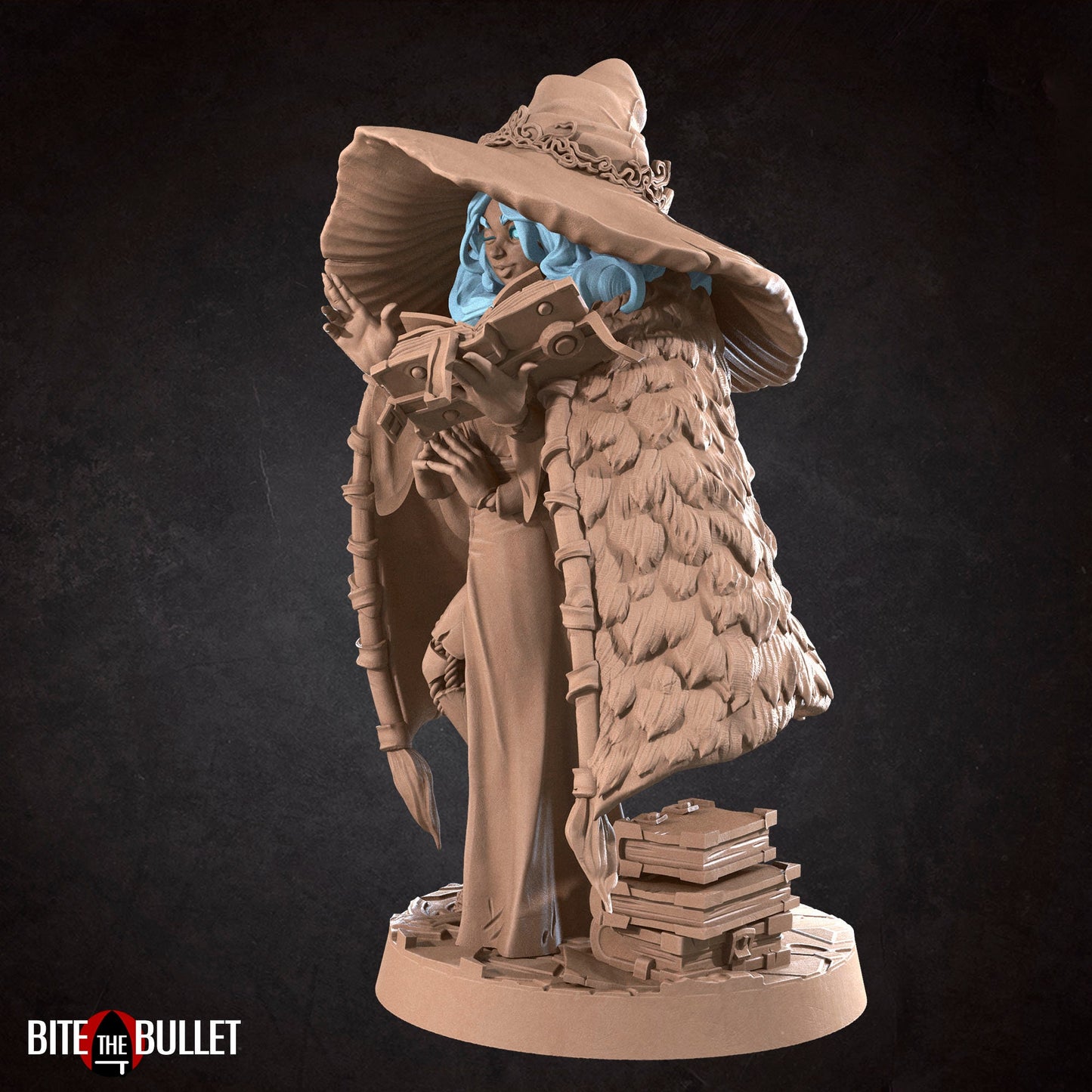 Magi, Blue Two-Faced Witch | TABLETOP SCALE | D&D TTRPG Miniature | Bite the Bullet | Unpainted, Unplated Resin 8k