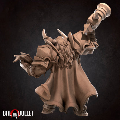 Minotaur Paladin | Tabletop Scale | DnD TTRPG Miniature | Bite the Bullet | Unpainted, Unplated Resin 8k
