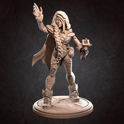 Pirate Deck Mage, Cora | TABLETOP SCALE | D&D TTRPG Miniature | Bite the Bullet | Unpainted, Unplated Resin 8k