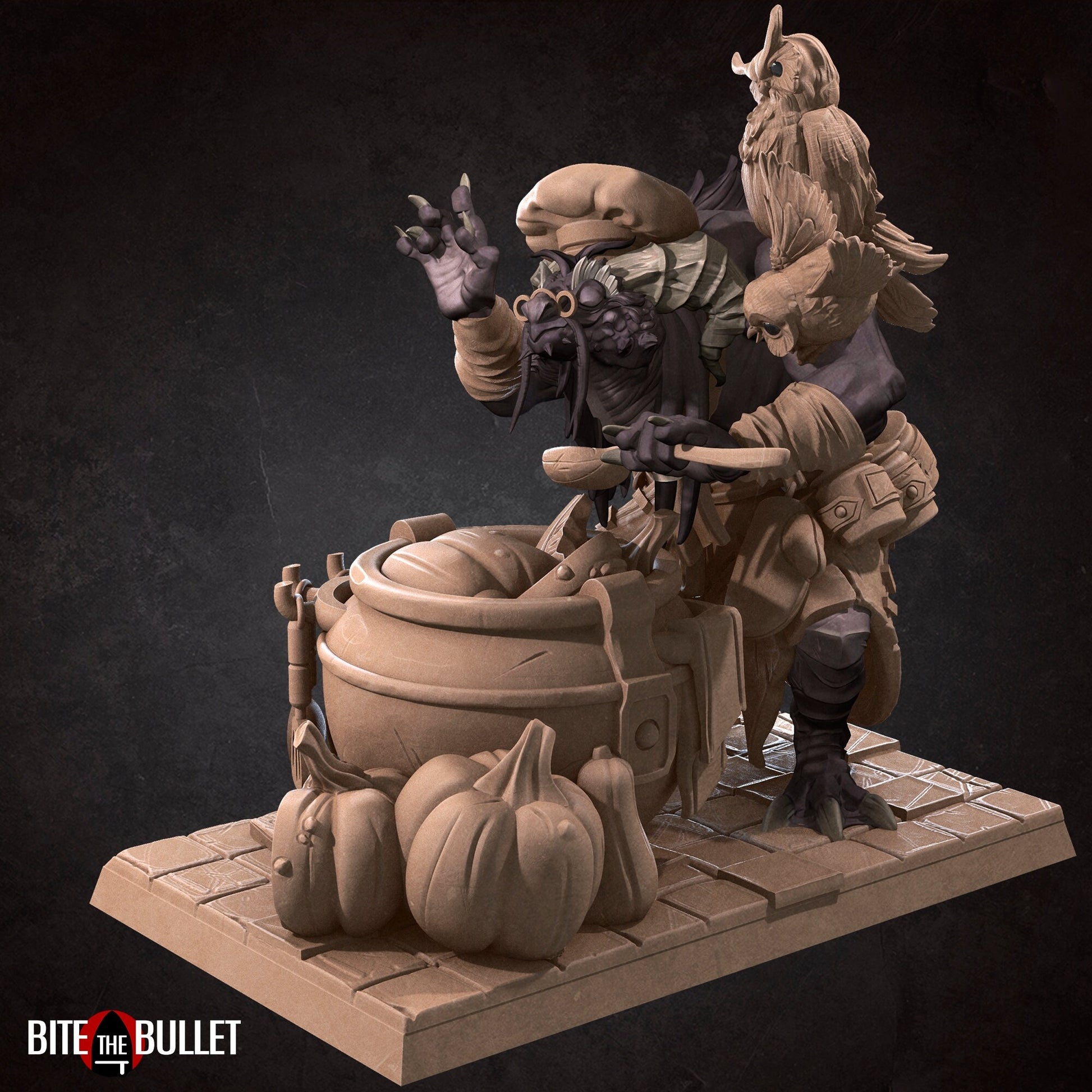Dragonborn Cook, Ramsak | TABLETOP SCALE | D&D TTRPG Miniature | Bite the Bullet | Unpainted, Unplated Resin 8k