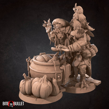 Dragonborn Cook, Ramsak | TABLETOP SCALE | D&D TTRPG Miniature | Bite the Bullet | Unpainted, Unplated Resin 8k