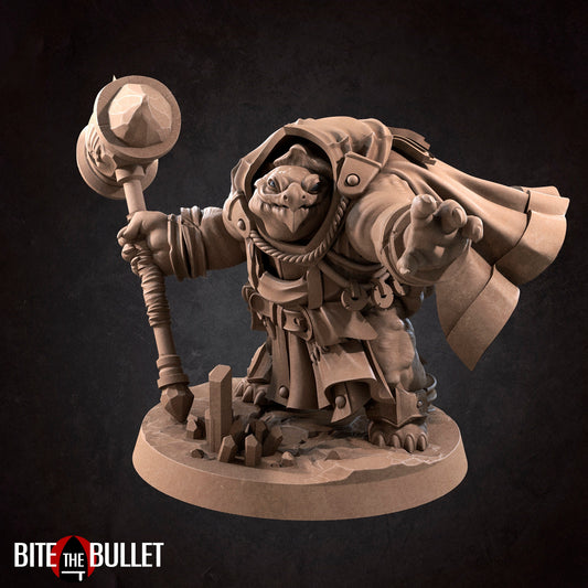 Tortle Cleric | Tabletop Scale | DnD TTRPG Miniature | Bite the Bullet