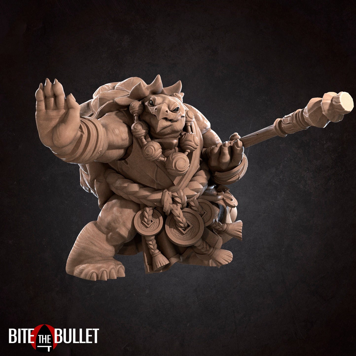 Tortle Monk | Tabletop Scale | DnD TTRPG Miniature | Bite the Bullet