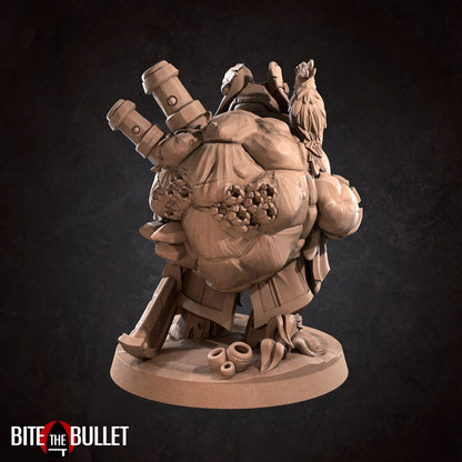 Tortle Pirate | TABLETOP SCALE | D&D TTRPG Miniature | Bite the Bullet | Unpainted, Unplated Resin 8k