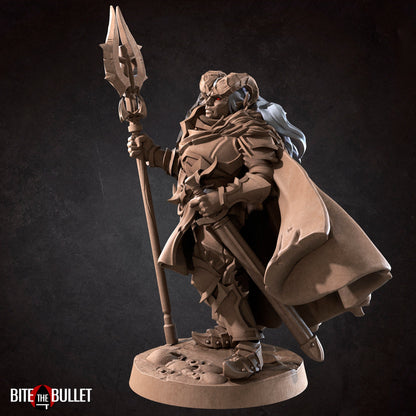 Urath, Tiefling Boss | TABLETOP SCALE | D&D TTRPG Miniature | Bite the Bullet | Unpainted, Unplated Resin 8k