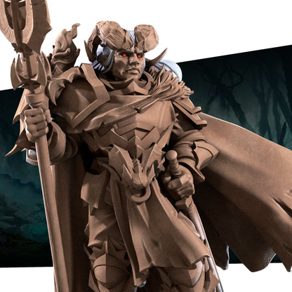 Urath, Tiefling Boss | TABLETOP SCALE | D&D TTRPG Miniature | Bite the Bullet | Unpainted, Unplated Resin 8k