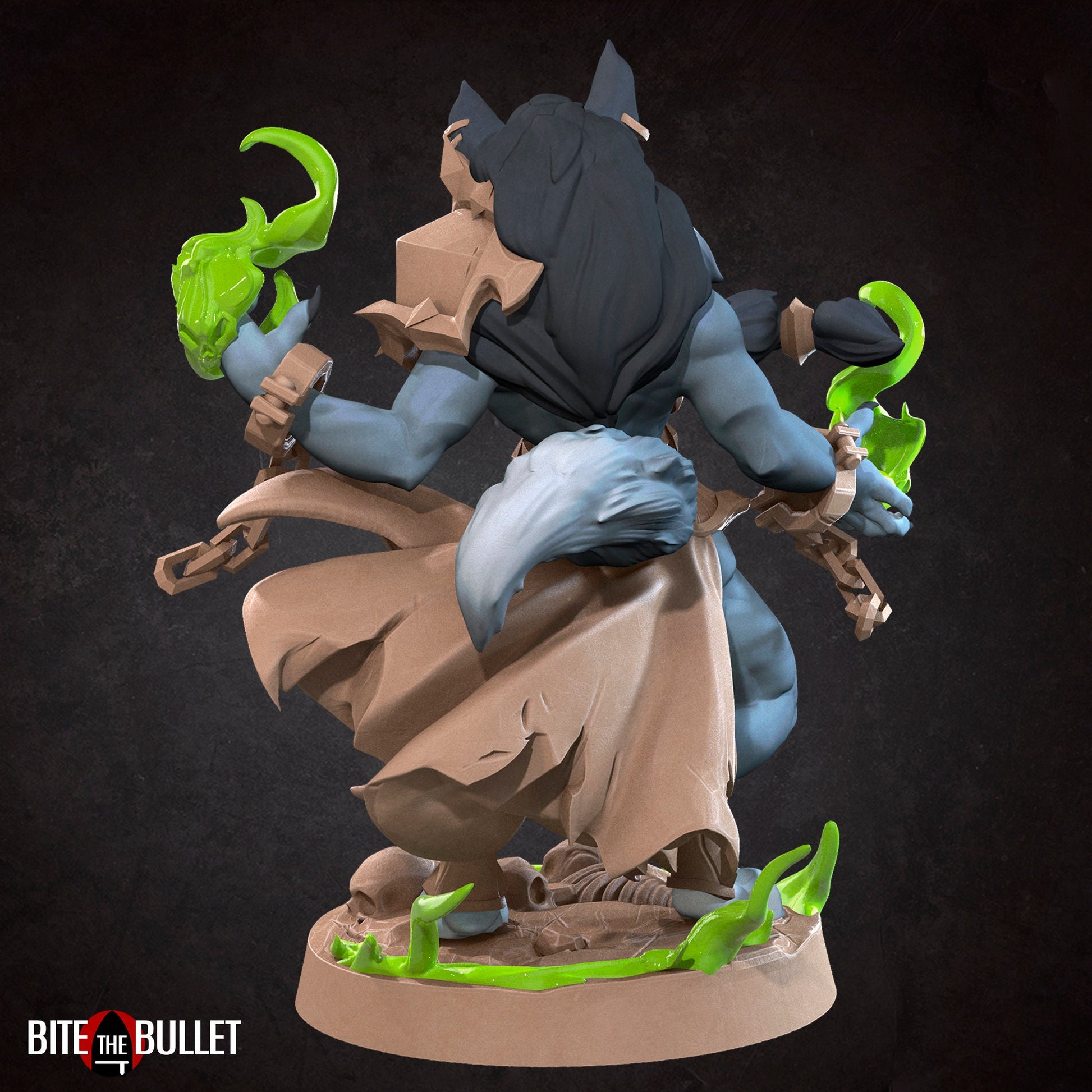 Werewolf Warlock | TABLETOP SCALE | D&D TTRPG Miniature | Bite the Bullet | Unpainted, Unplated Resin 8k