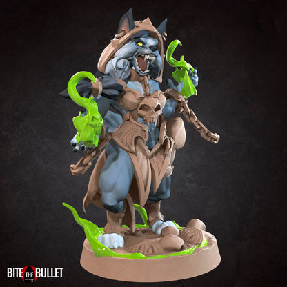 Werewolf Warlock | TABLETOP SCALE | D&D TTRPG Miniature | Bite the Bullet | Unpainted, Unplated Resin 8k