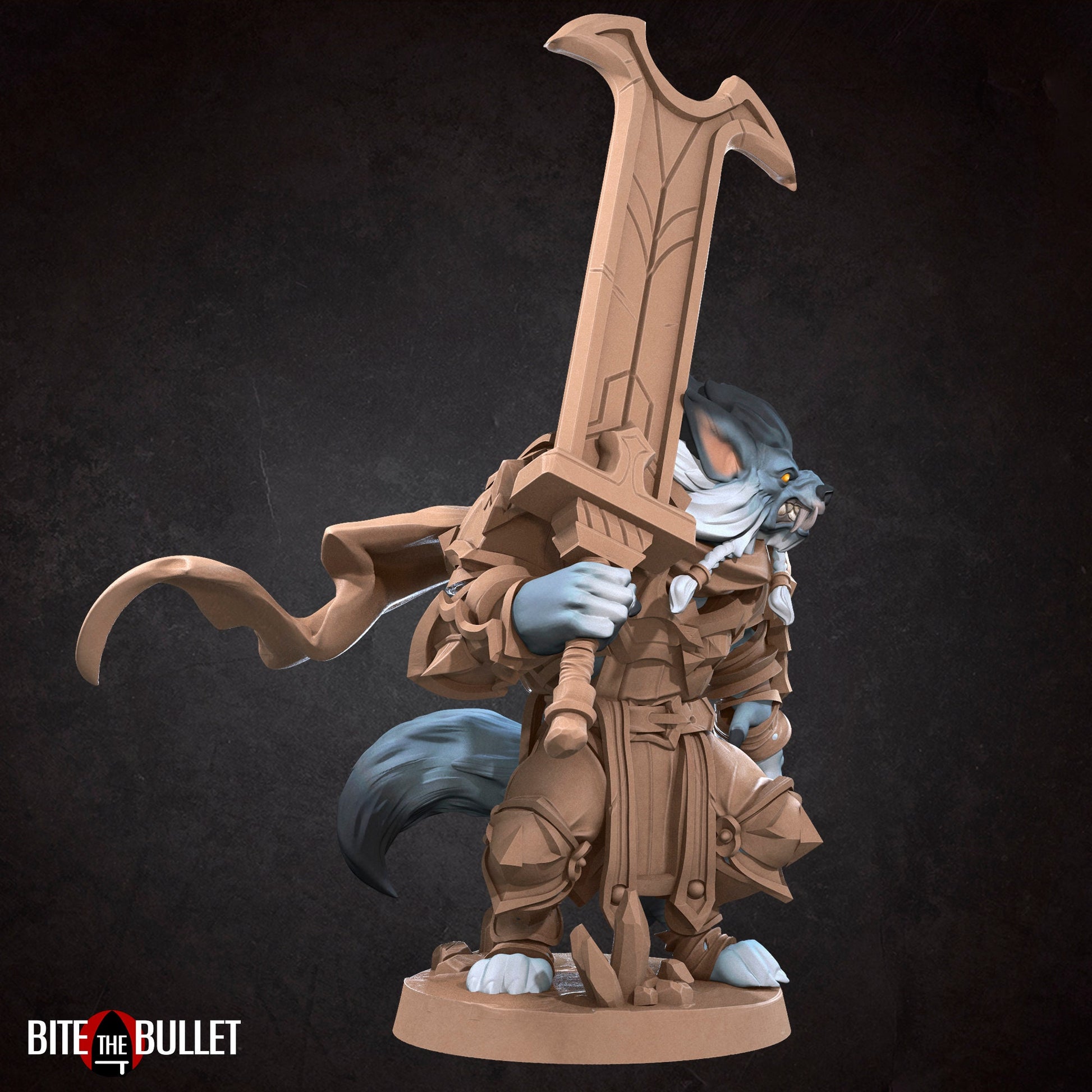 Werewolf Warrior | TABLETOP SCALE | D&D TTRPG Miniature | Bite the Bullet | Unpainted, Unplated Resin 8k