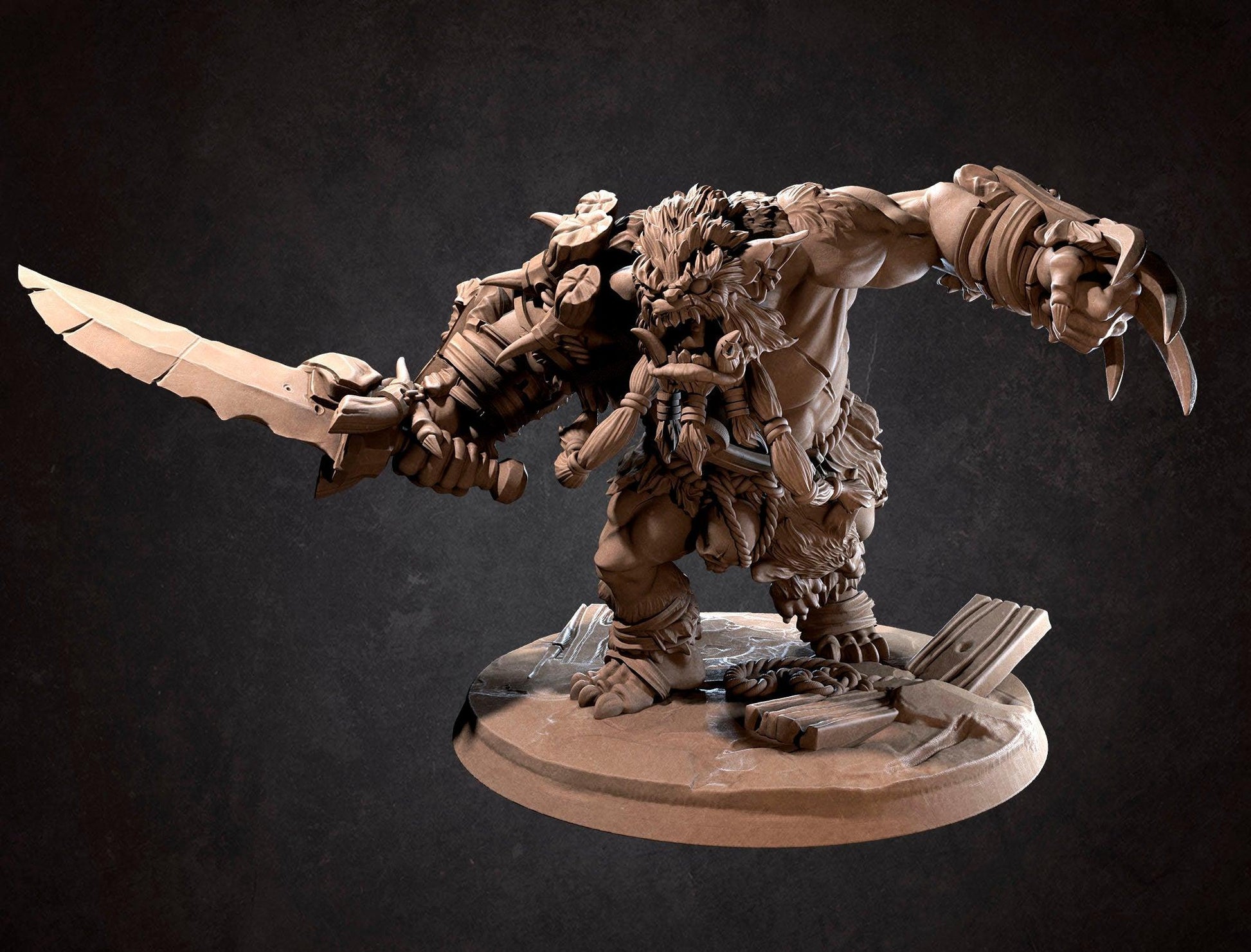 Zhurk, Bugbear | TABLETOP SCALE | D&D TTRPG Miniature | Bite the Bullet