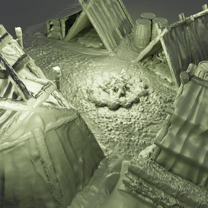 Adventurer's Campsite | D&D TTRPG Wargame Terrain Playable 3D Printed Building | MiniatureLand