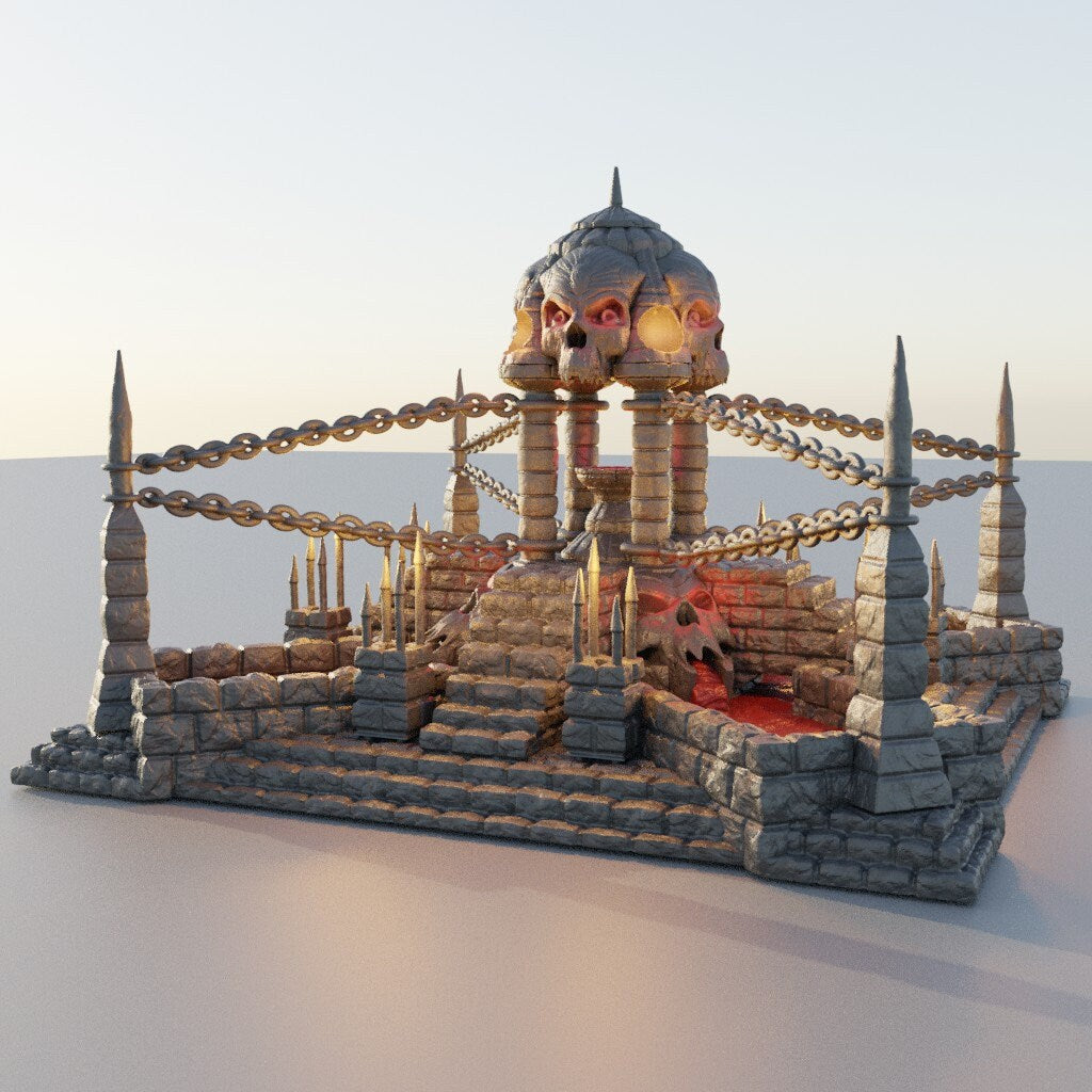Altar of Sacrifice | D&D TTRPG Playable 3D Printed Building Terrain Scenery | MiniatureLand