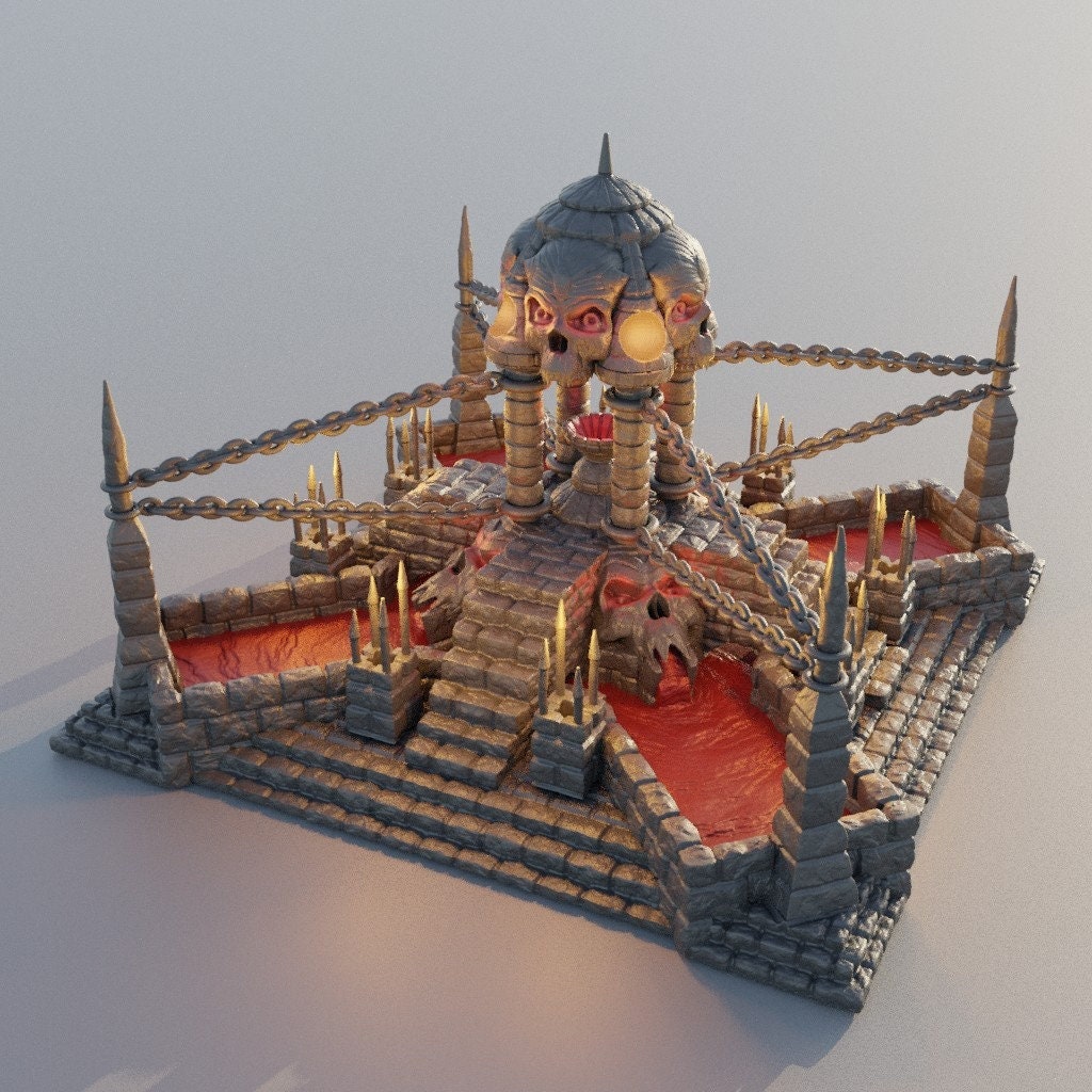 Altar of Sacrifice | D&D TTRPG Playable 3D Printed Building Terrain Scenery | MiniatureLand
