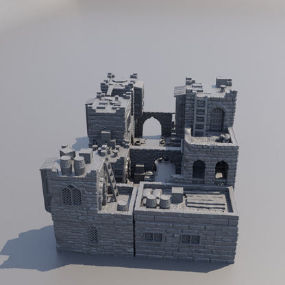 Desert Bazaar District | D&D TTRPG Playable 3D Printed Building Terrain Scenery | MiniatureLand